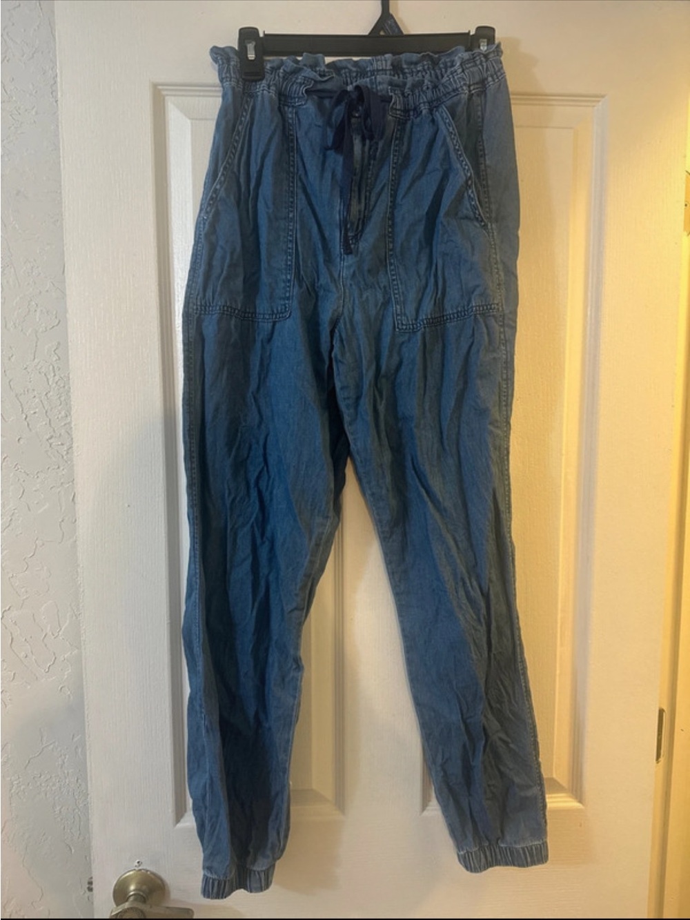 American Eagle Outfitters Blue Denim Jogger Pants